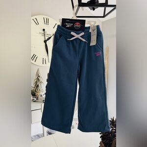 Reebok Kids Blue Joggers with Pink Accent